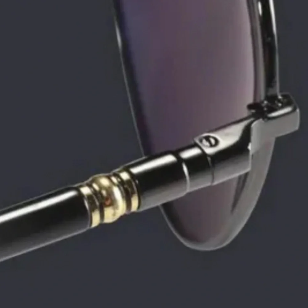 Mens Aviator Sunglasses Black Metal Frame Gray Polarized Lenses New